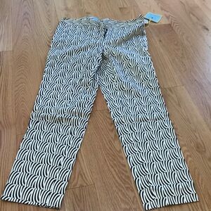 New! CeCe rich black white combo size 6 cotton pants .